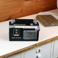 Retro kasička na peníze magnetofon 18x13 cm