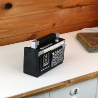 Retro kasička na peníze magnetofon 18x13 cm