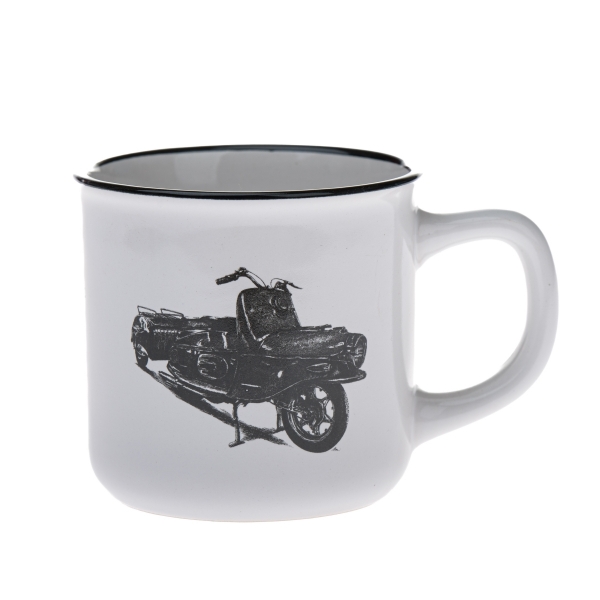 Retro keramický hrnek ČZ 175 motocykl Prase