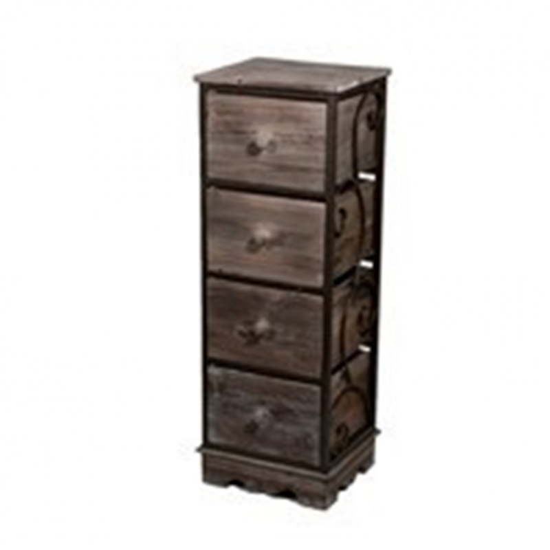 Retro komoda se čtyřmi šuplíčky 26,5x23,5x74cm - vyřazeno