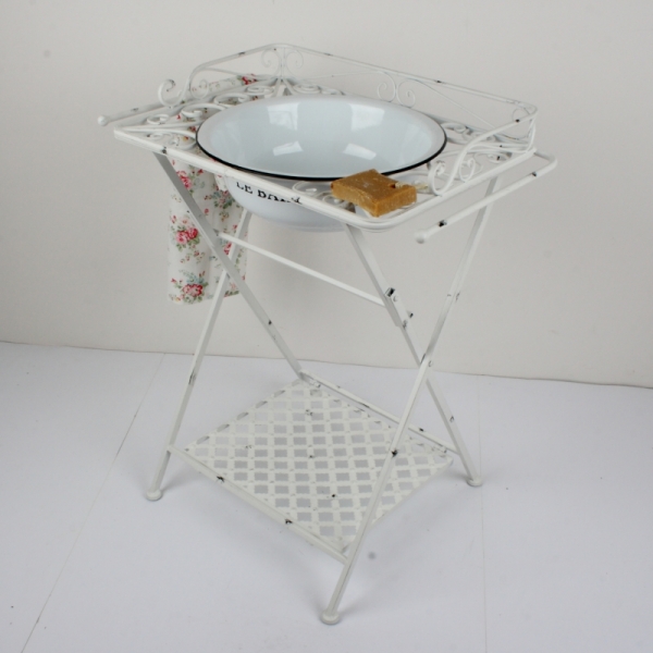 Retro koupelnový stojan na umyvadlo 61x37x81cm