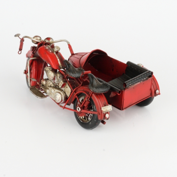 Retro kovový model motorka 27cm