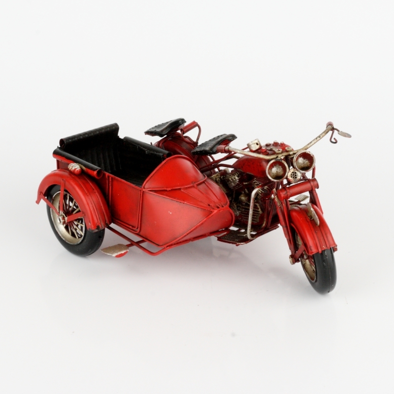 Retro kovový model motorka 27cm