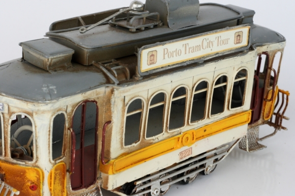Retro kovový model tramvaj 26x9x13cm
