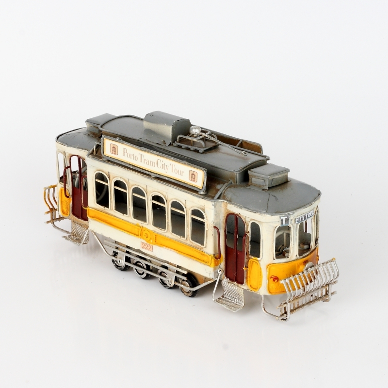 Retro kovový model tramvaj 26x9x13cm