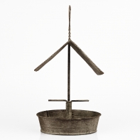 Retro krmítko pro ptáčky s talířkem