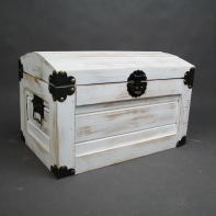 Retro kufr dřevěný střední 28x45x31cm