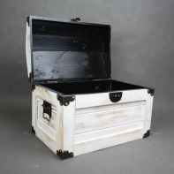 Retro kufr dřevěný velký 34x55x37cm