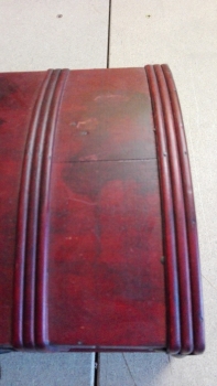 Retro kufr/truhla - dřevěný 29cm - poškozeno