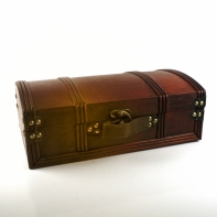 Retro kufr/truhla - dřevěný 29cm - poškozeno