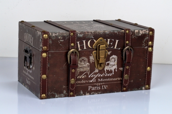 Retro kufr / truhla Paris výška 19x35x20cm