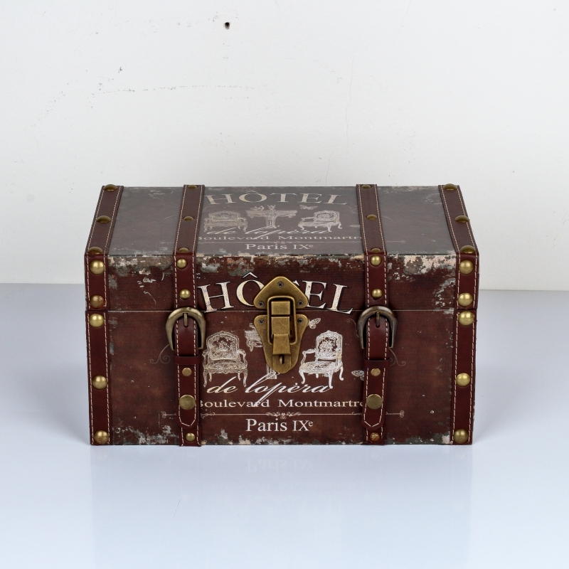 Retro kufr / truhla Paris výška 19x35x20cm