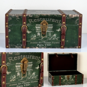 Retro kufr / truhla Paris výška 23x50x28cm 