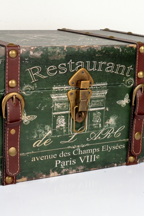 Retro kufr / truhla Paris výška 23x50x28cm 