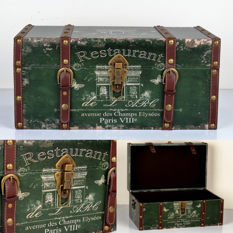 Retro kufr / truhla Paris výška 23x50x28cm 