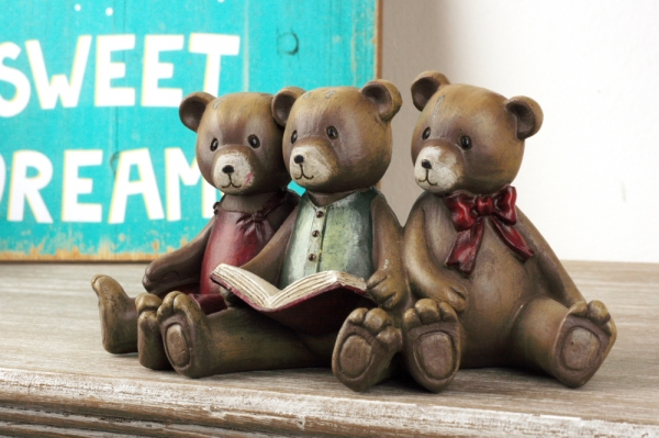 Retro medvídci s knihou 20cm