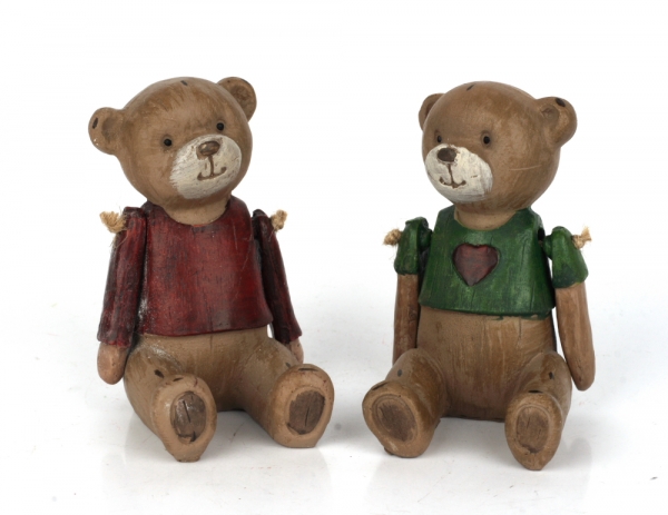 Retro medvídek sedící červené tričko 8,5cm