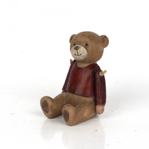 Retro medvídek sedící červené tričko 8,5cm