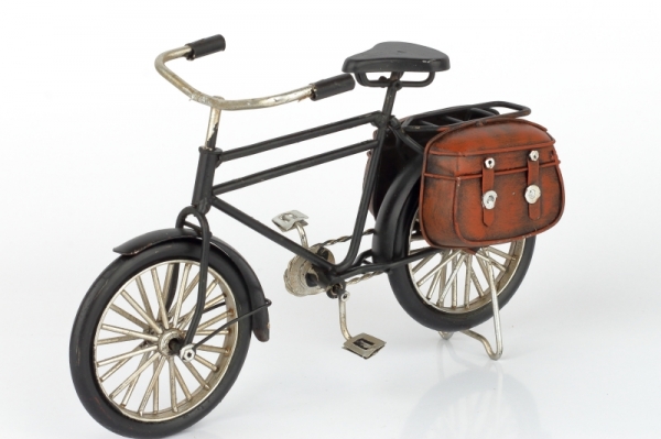 Retro model bicykl kov 23cm černý