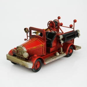 Retro model hasičské auto 17cm