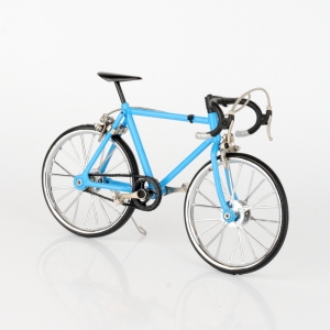 Retro model jízdního kola modrý 13x23cm