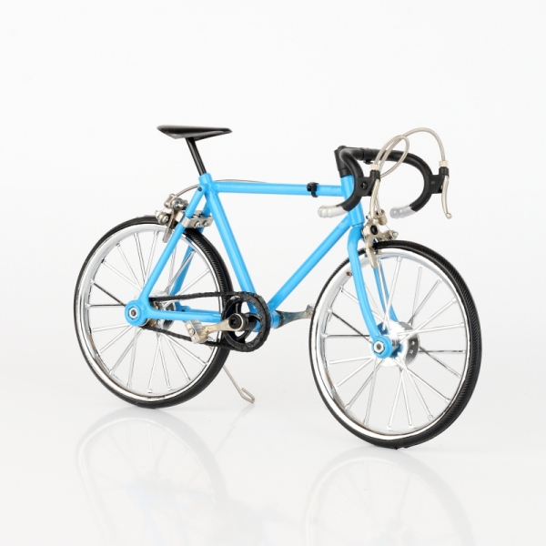 Retro model jízdního kola modrý 13x23cm