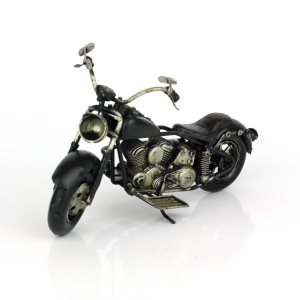 Retro model motorka černá 19cm