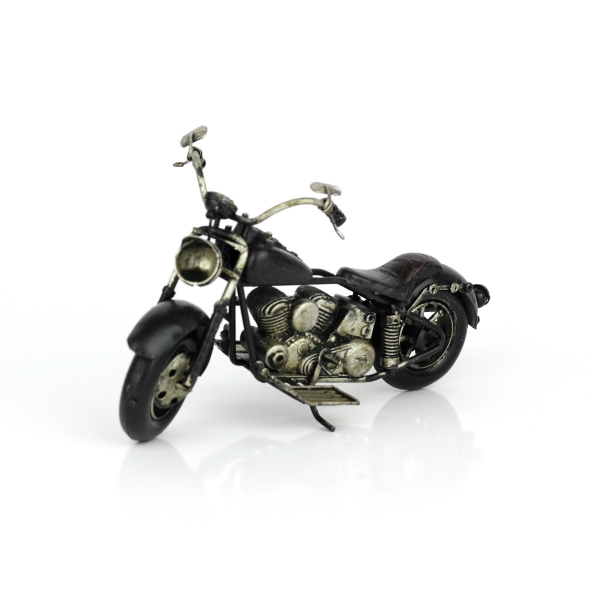Retro model motorka černá 19cm