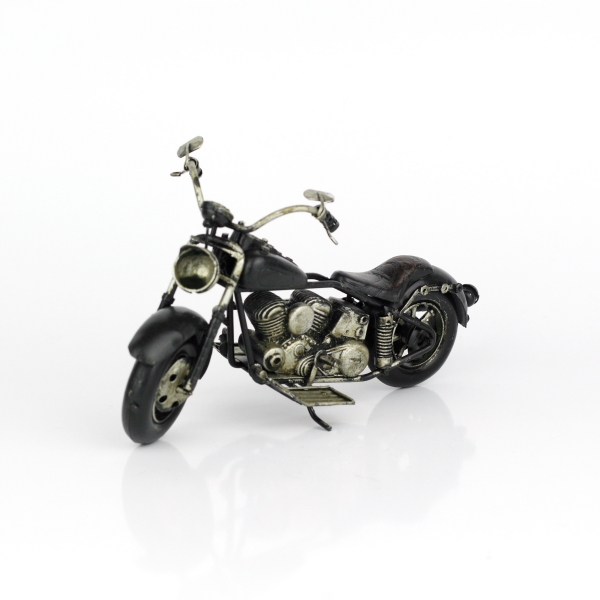 Retro model motorka černá 19cm