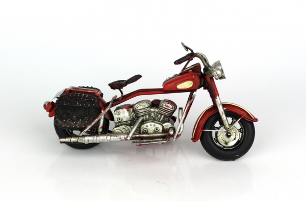 Retro model motorka Red devil 19cm