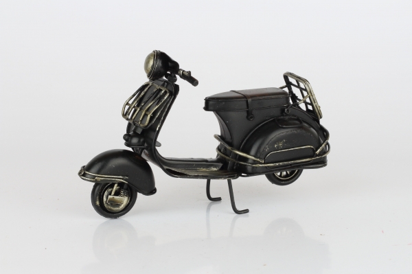 Retro model skútr černý 16cm