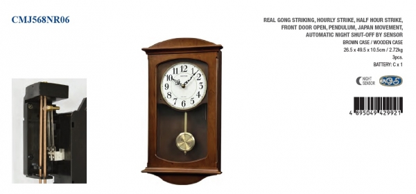 Retro nástěnné hodiny kyvadlové