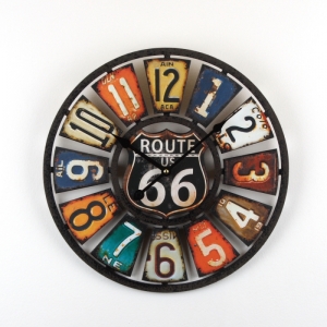 Retro nástěnné hodiny Route 66 40cm
