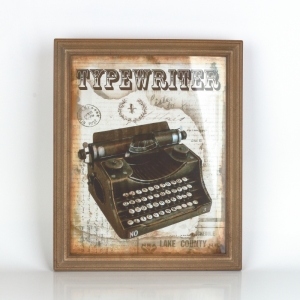 Retro obraz psací stroj Typewriter 47x38cm