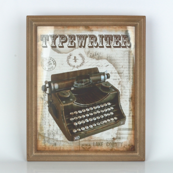 Retro obraz psací stroj Typewriter 47x38cm