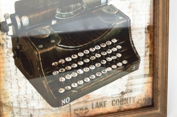 Retro obraz psací stroj Typewriter 47x38cm