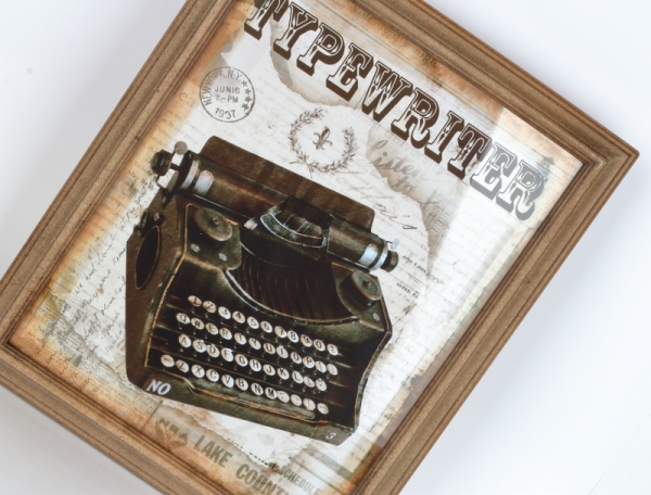 Retro obraz psací stroj Typewriter 47x38cm