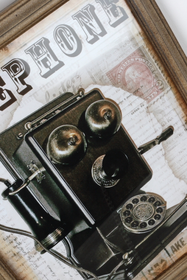 Retro obraz Telephone 47x38cm