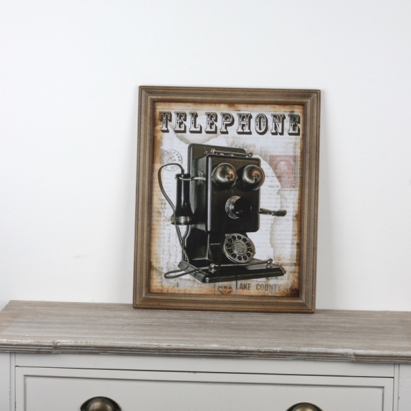 Retro obraz Telephone 47x38cm