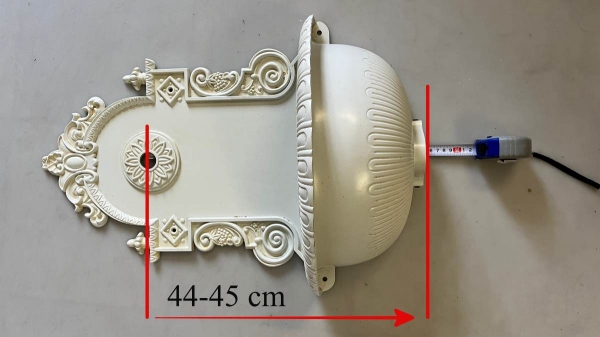 Retro zahradní umyvadlo / výlevka smetanové matné 75x44cm