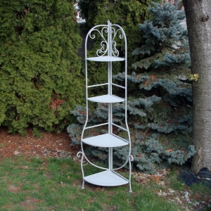 Rohový regál kovový 53x38x160cm 