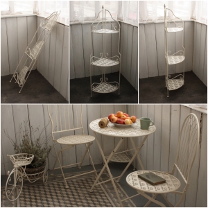 Rohový regál/stojan na květiny 123cm