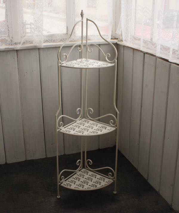 Rohový regál/stojan na květiny 123cm