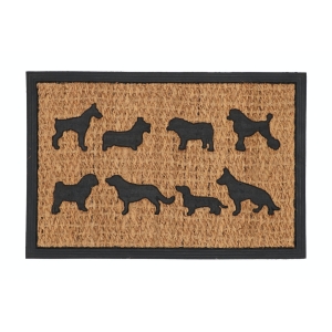 Rohožka guma/kokosové vlákno psi, 60x40x1cm