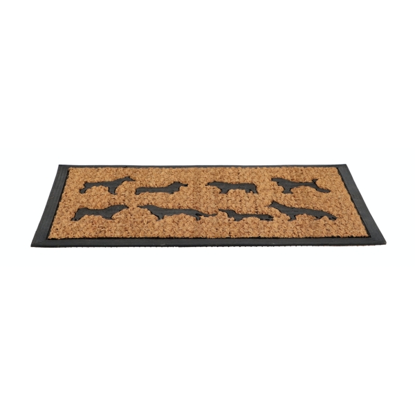 Rohožka guma/kokosové vlákno psi, 60x40x1cm