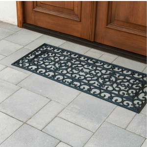 Rohožka gumová s ornamenty XL 119,5x45x1,8cm