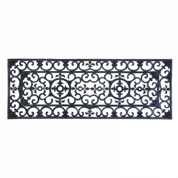 Rohožka gumová s ornamenty XL 119,5x45x1,8cm