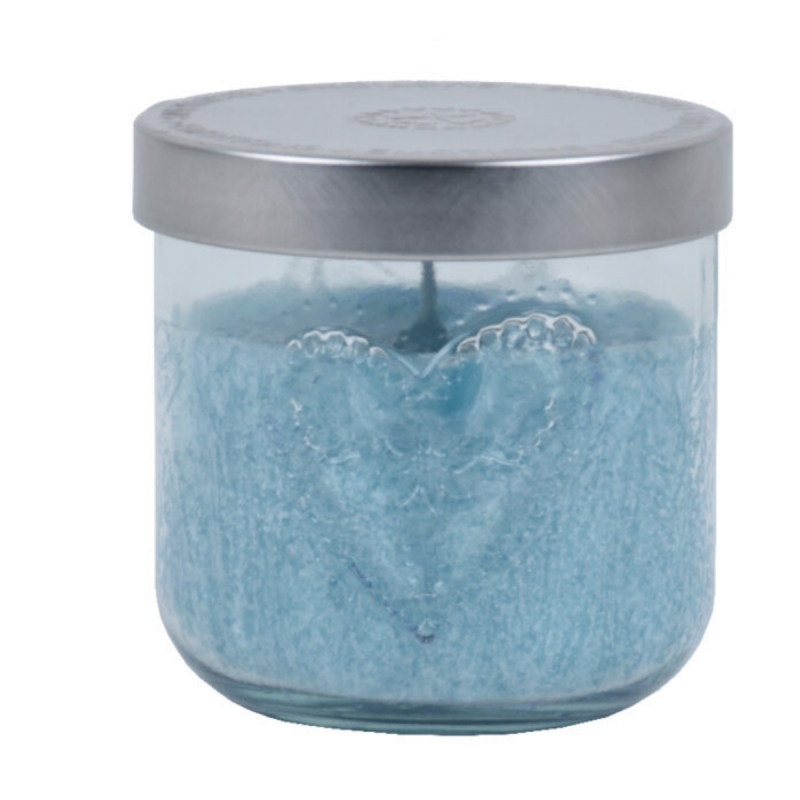 Ručně odlévaná svíčka ve sklenici černý hrozen 480g