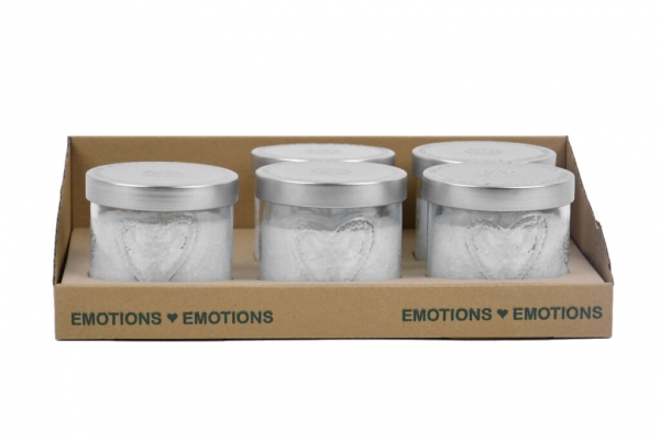 Ručně odlévaná svíčka ve sklenici čisté prádlo 480g