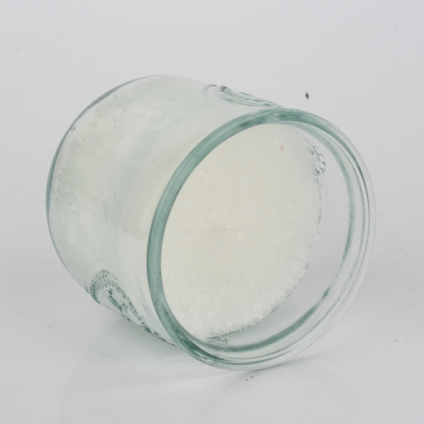 Ručně odlévaná svíčka ve sklenici čisté prádlo 480g